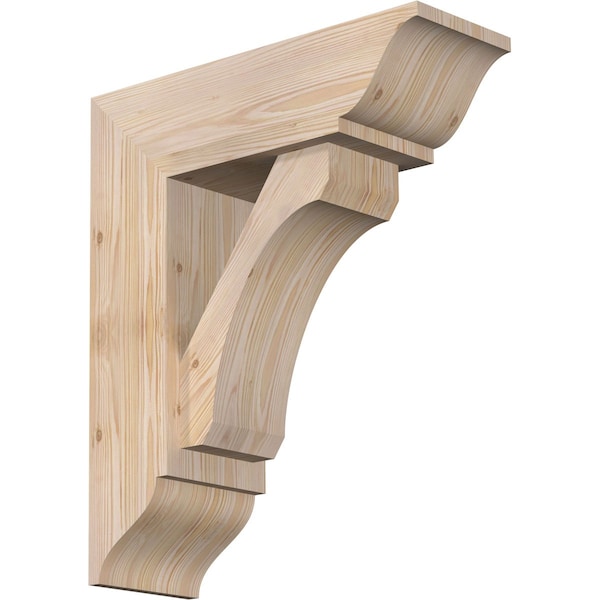 Ekena Millwork Legacy Traditional Smooth Bracket w/ Offset Brace, Douglas Fir, 7 1/2"W x 22"D x 26"H BKT0806X22X26LEC01SDF - main